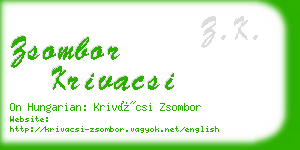 zsombor krivacsi business card